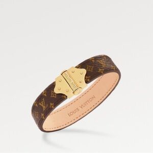 Louis Vuitton Monogram Bracelet with Gold Clasp